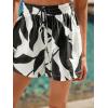 imageCUPSHE Womens Casual Shorts Drawstring High Waist Beach Coverup ShortsBlack Colorblock