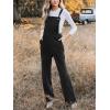 imageCUPSHE Womens Corduroy Fall Overall Jumpsuits Self Tie Strap Slanted Front Pockets Side Buttons Wide Leg Casual RompersBlack