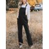 imageCUPSHE Womens Corduroy Fall Overall Jumpsuits Self Tie Strap Slanted Front Pockets Side Buttons Wide Leg Casual RompersBlack