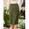 imageCUPSHE Womens Denim Midi Skirts High Waisted Pencil Skirts with Slit Slim Fit Skirt with PocketsGreen
