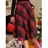 imageCUPSHE Womens Plaid Maxi Skirts Dressy A Line Tie Waist Long Skirt Casual Vintage Office with PocketsRed