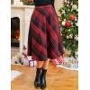 imageCUPSHE Womens Plaid Maxi Skirts Dressy A Line Tie Waist Long Skirt Casual Vintage Office with PocketsRed