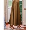 imageCUPSHE Womens Satin Midi Skirts A Line High Waisted Flowy Elegant Long Skirt Casual Vacation OutfitsCoffee