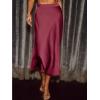 imageCUPSHE Womens Satin Skirt Flowy A Line Cocktail Party Wedding High Waist Long Midi Skirts Fall Summer Vacation OutfitsWine