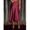 imageCUPSHE Womens Satin Skirt Flowy A Line Cocktail Party Wedding High Waist Long Midi Skirts Fall Summer Vacation OutfitsWine