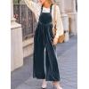 imageCUPSHE Womens Velvet Maxi Jumpsuit Dressy Square Neck Sleeveless Wide Leg One Piece Overall Casual Pockets Fall Formal RomperNavy Blue