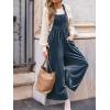 imageCUPSHE Womens Velvet Maxi Jumpsuit Dressy Square Neck Sleeveless Wide Leg One Piece Overall Casual Pockets Fall Formal RomperNavy Blue