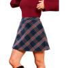 imageCUPSHE Womens High Waist Plaid Skirt Causal Bodycon Pencil Wool Mini Skirts Winter Fall A Line Elegent OutfitsNavy