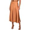 imageCUPSHE Womens Satin Skirt Flowy A Line Cocktail Party Wedding High Waist Long Midi Skirts Fall Summer Vacation OutfitsOrange