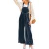 imageCUPSHE Womens Velvet Maxi Jumpsuit Dressy Square Neck Sleeveless Wide Leg One Piece Overall Casual Pockets Fall Formal RomperNavy Blue