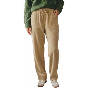 imageCUPSHE Womens Casual High Waist Pants Drawstring Loose Fit Fall Pants Trousers with Side PocketsKhaki