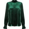 imageCUPSHE V Neck Wrap Velvet Tops Dressy Causal Long Sleeve Business Work Blouses Loose Fit Shirts Vacation Outfits2green