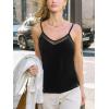 imageCUPSHE Women Velvet Tank Tops Adjustable Sleeveless Cami Tops Going Out Camisole ShirtsBlack