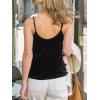 imageCUPSHE Women Velvet Tank Tops Adjustable Sleeveless Cami Tops Going Out Camisole ShirtsBlack