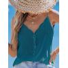 imageCUPSHE Womens Beach Cover Up Summer Vacation Sleeveless Button Front Bikini Bathing Suit ShirtBlue