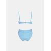 imageCUPSHE Womens Bikini Set High Waisted Two Piece Swimsuit U Wire High Leg Cut Cheeky Bottom Bathing Suit Back HookWhiteBlue Stripe