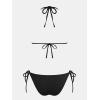 imageCUPSHE Womens Bikini Sets Two Piece Swimsuit Sexy Bathing Suit Cheeky Bottom Triangle Top Back Tie Low RiseBlack
