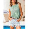 imageCUPSHE Womens Sleeveless Blouses Shirts High Neck Summer Casual Blouses Tank TopsGreen