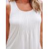 imageCUPSHE Womens Summer Tank Top Sleeveless Pleated Dressy Casual Scooped Neck Summer Solid Tops Blouses T ShirtsWhite