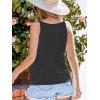 imageCUPSHE Womens Top Hollow Lace Tank Top Casual Mock Neck Sleeveless Summer Vest Blouses 2025 FashionBlack