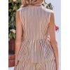 imageCUPSHE Womens Top Round Neck Stripe Sleeveless Front Tied Blouse Summer Loose Casual Dressy Shirt 2025 TrendyRed