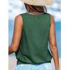 imageCUPSHE Womens Top V Neck Knit Sleeveless Shirts Dressy Tank Tops 2025 Fashion Blouse Summer CasualGreen