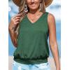 imageCUPSHE Womens Top V Neck Knit Sleeveless Shirts Dressy Tank Tops 2025 Fashion Blouse Summer CasualGreen
