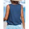 imageCUPSHE Womens Top V Neck Knit Sleeveless Shirts Dressy Tank Tops 2025 Fashion Blouse Summer CasualNavy