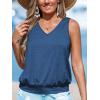 imageCUPSHE Womens Top V Neck Knit Sleeveless Shirts Dressy Tank Tops 2025 Fashion Blouse Summer CasualNavy