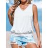imageCUPSHE Womens Top V Neck Knit Sleeveless Shirts Dressy Tank Tops 2025 Fashion Blouse Summer CasualWhite