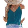 imageCUPSHE Womens Beach Cover Up Summer Vacation Sleeveless Button Front Bikini Bathing Suit ShirtBlue