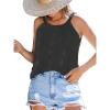 imageCUPSHE Womens Top Hollow Lace Tank Top Casual Mock Neck Sleeveless Summer Vest Blouses 2025 FashionBlack