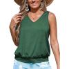 imageCUPSHE Womens Top V Neck Knit Sleeveless Shirts Dressy Tank Tops 2025 Fashion Blouse Summer CasualGreen