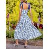 imageCUPSHE Womens Floral Summer Dresses Wedding Guest A Line Sleeveless Tie Strap Maxi DressBlue
