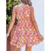 imageCUPSHE Womens One Shoulder Floral Summer Dresses Vacation Casual Mini Dress Short Sleeveless Beach SundressOrange Floral