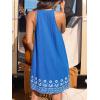 imageCUPSHE Womens Summer Dresses V Neck Sleeveless Striped Button Up Mini Casual Coverup DressBlue Floral