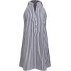 imageCUPSHE Womens Summer Dresses V Neck Sleeveless Striped Button Up Mini Casual Coverup DressNavy