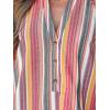 imageCUPSHE Womens Summer Dresses V Neck Sleeveless Striped Button Up Mini Casual Coverup DressOrange Striped