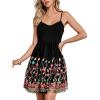 imageCUPSHE Womens V Neck Sleeveless Embroidery Summer Floral Tulle Prom Party Mini DressBlack