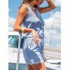 imageCUPSHE Women 2 Piece Lounge Set Stripes Casual Summer Tank Top Drawstring Beach Shorts Coverup SetsBlue