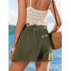 imageCUPSHE Women Swim Cover Up Shorts Wide Leg Tassel Beach Coverups Shorts for SwimwearGreen