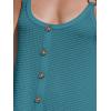 imageCUPSHE Women Waffle Knit Beach Cover Ups ORing Button Front Sleeveless Bathing Suit Coverup DressSky Blue