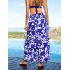 imageCUPSHE Womens Pants Waist Tied Split Hem Floral CoverUp Pants Casual VacationBlue