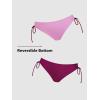 imageCUPSHE Womens 2 Piece Bikini Set Back Braided Straps with Reversible BottomLight Purple