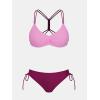 imageCUPSHE Womens 2 Piece Bikini Set Back Braided Straps with Reversible BottomLight Purple