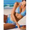 imageCUPSHE Womens Bikini Sets Two Piece Swimsuits Halter Neck Adjustable Strappy Low Rise SwimwearBluePaisley