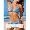 imageCUPSHE Womens Bikini Sets Two Piece Swimsuits Halter Neck Adjustable Strappy Low Rise SwimwearBluePaisley