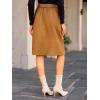 imageCUPSHE Womens Midi Skirts Split Ruched Button Pencil Skirts Elastic Waist Wrap Long SkirtBeige