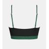 imageCUPSHE Womens Bikini Top Swimsuit Only Sporty Textured Bathing Suit Tank Top Adjustable StrapsBlackDark Green