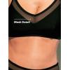 imageCUPSHE Womens Bikini Set High Waisted Two Piece Swimsuit V Neck Mesh Trendy Bathing Suit Crisscross Back Self TieBlack